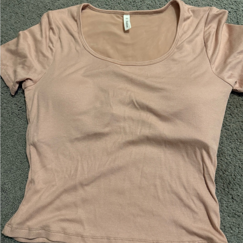 Wishlist Blush Ribbed Crop Top